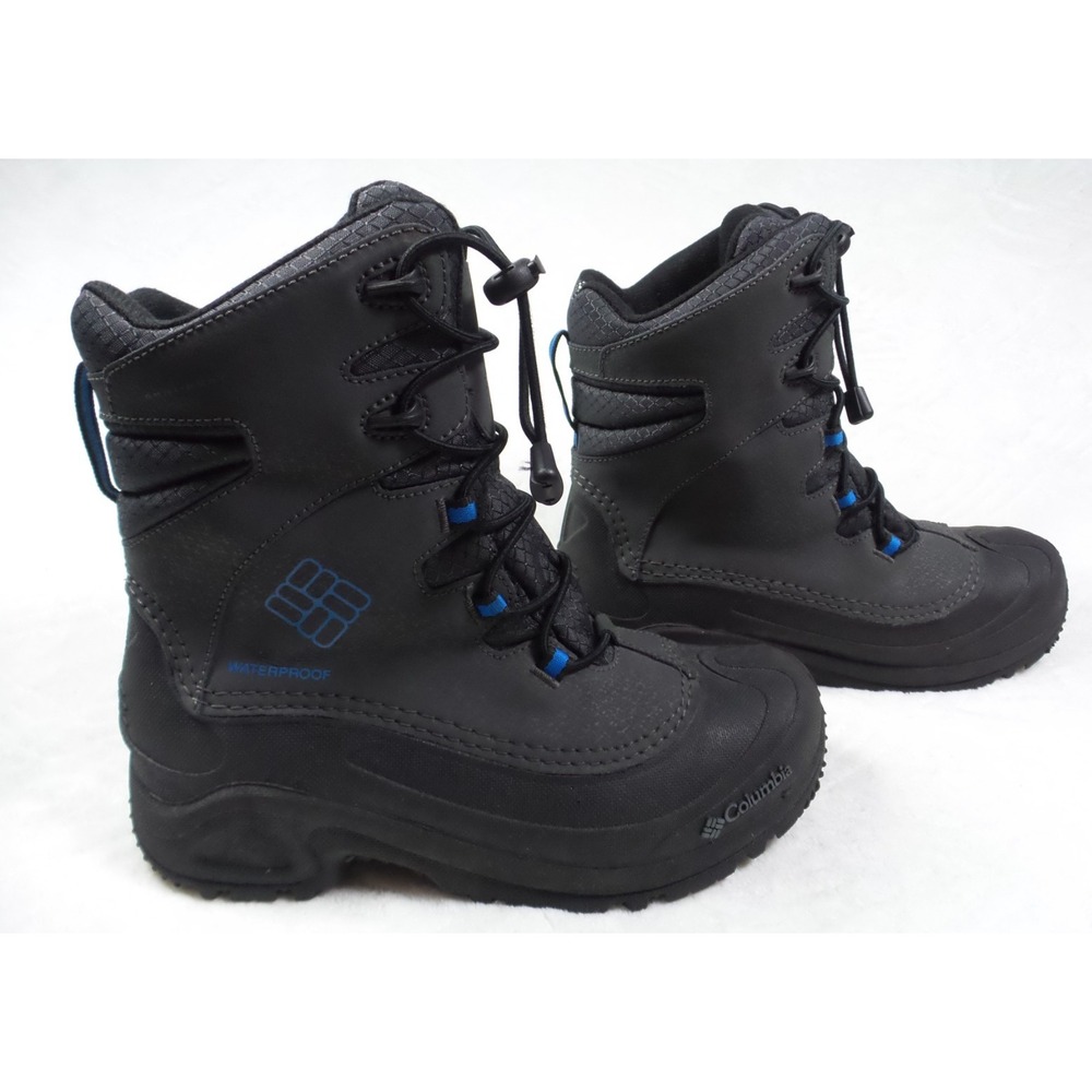 Columbia Boots Boys Size 6 Gray Bugaboot Plus III Omni-Heat 200g Waterproof - Picture 8 of 13